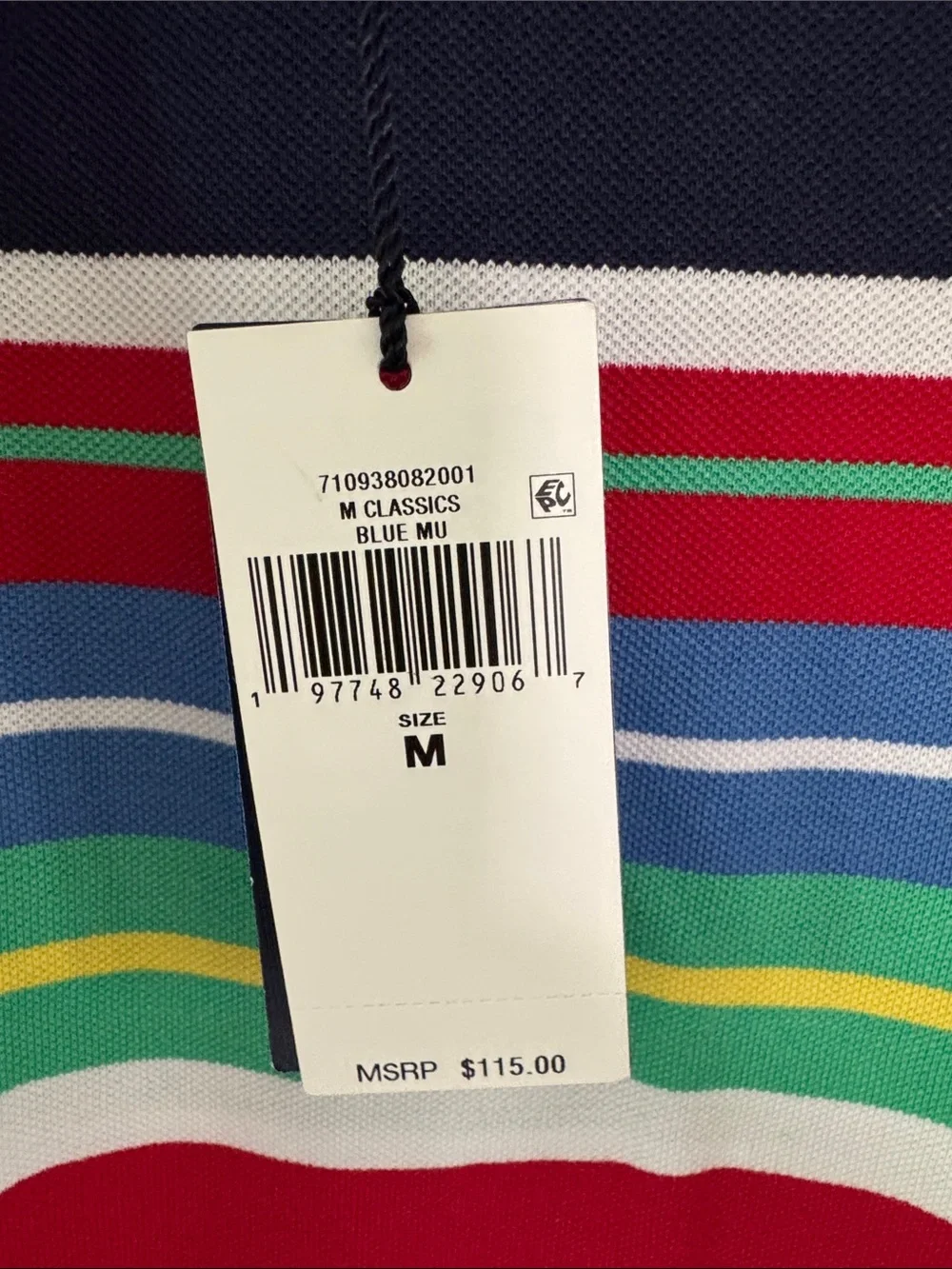 Polo by Ralph Lauren Men’s Multicolor Stripe Pique/Mesh Shirt
